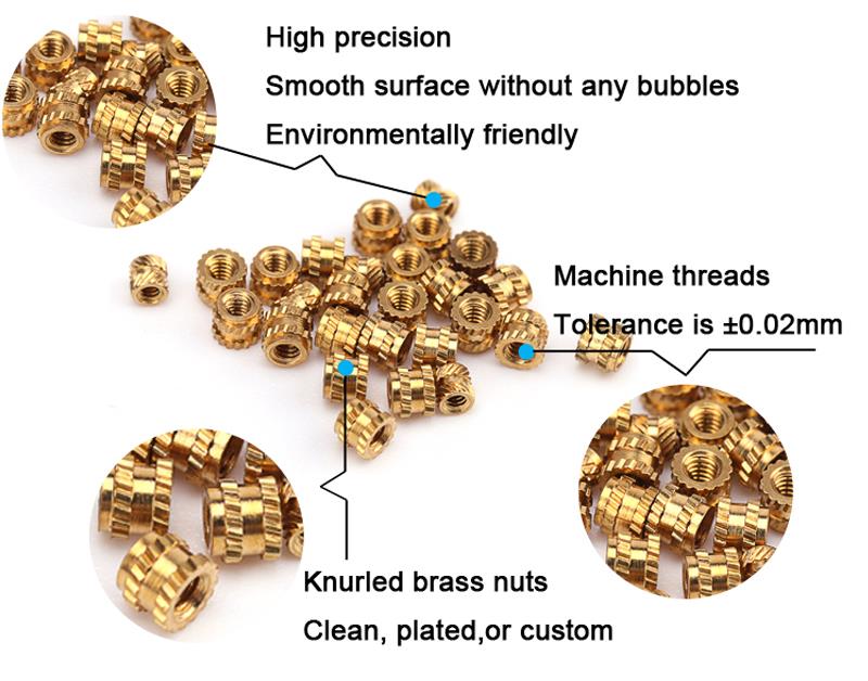 m1.2 brass knurled thumb nuts
