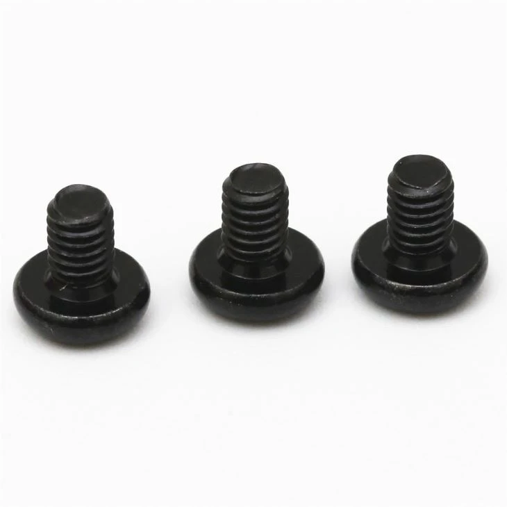Black carbon steel phillips pan head machine screw