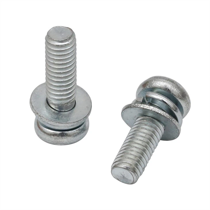 Phillips pan head machine screw with washers