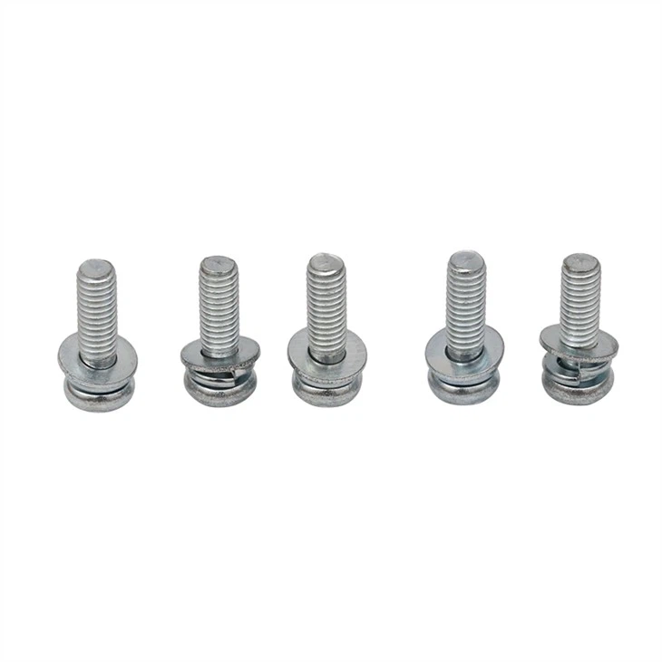 Phillips pan head machine screw with washers