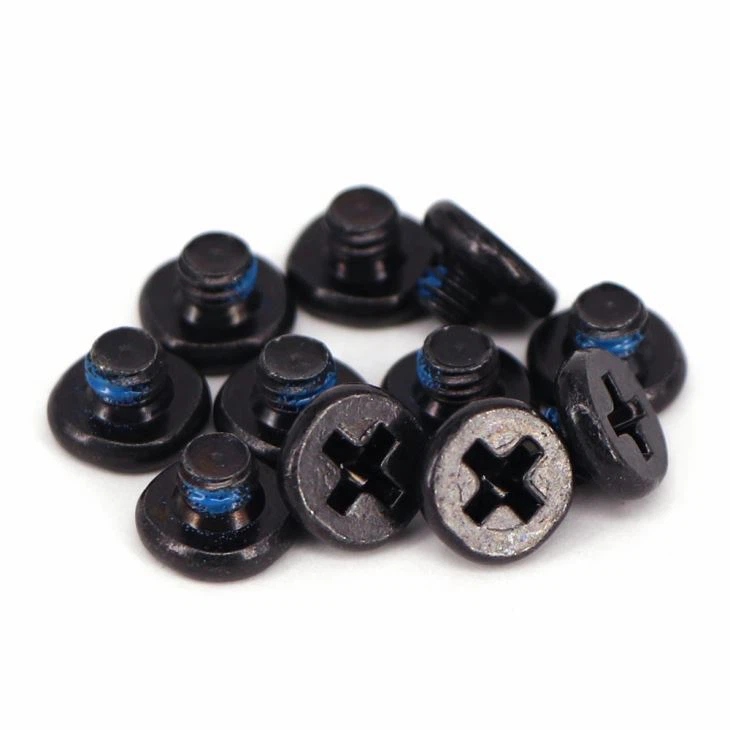 Cargols portàtils nylok de cap pla de Phillips de zinc negre