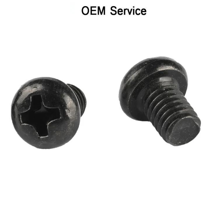 Round Head Phillips Screw Black M5