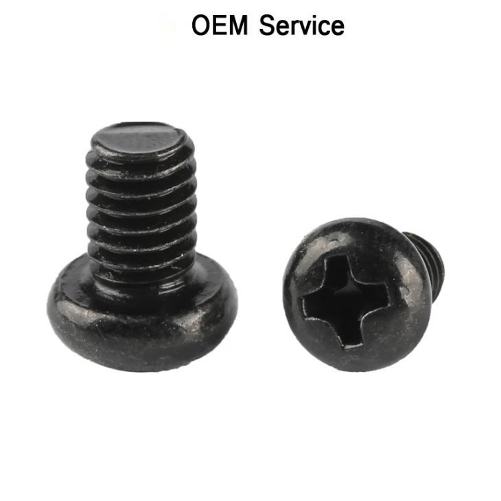 Round Head Phillips Screw Black M5