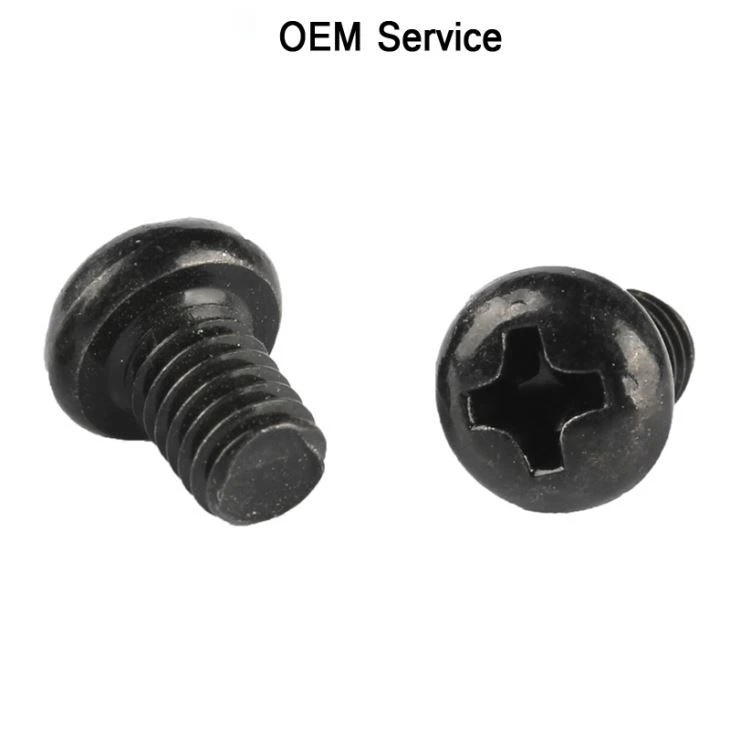 Round Head Phillips Screw Black M5